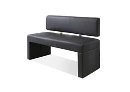 SAM® Esszimmer Sitzbank Silas, 125 cm, in grau, Sitzbank mit Rückenlehne aus Samolux®-Bezug, angenehmer Sitzkomfort, frei im Raum aufstellbare Bank -