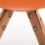CLP Design Retro Stuhl PEGLEG, Schalenstuhl Sitzhöhe 46 cm, gepolstert, Sitz Kunststoff / Kunstleder Orange, Holzgestell natura - 
