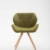 CLP Design Retro-Stuhl TYLER, Bein-Form rund, Stoff-Sitz gepolstert, Buchenholz-Gestell, Grün, Gestellfarbe: Natura - 