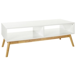 LOMOS® No.12 TV-/Lowboard aus Holz in weiß mit zwei Fächern im modernen skandinavischen Design -
