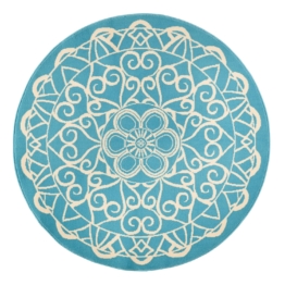 Teppich Mandala - Kunstfaser - Türkis, Zala Living