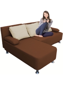 Ecksofa Bettsofa Schlafsofa Couch mit Schlaffunktion ´Magota Braun´ 81 x 203 x 78 cm VCM Braun