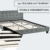 ArtLife Polsterbett Manresa 140 x 200 cm - Bett mit Lattenrost und Kopfteil - Zeitloses modernes Design, Grau - 4