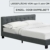 ArtLife Polsterbett Manresa 140 x 200 cm - Bett mit Lattenrost und Kopfteil - Zeitloses modernes Design, Grau - 5
