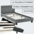 ArtLife Polsterbett Manresa 90 x 200 cm – Bett mit Lattenrost, Matratze und Kopfteil – Komplett-Set - Zeitloses modernes Design, Grau - 4