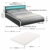 ArtLife Polsterbett Sevilla 140 x 200 cm - Bett mit Matratze, Lattenrost & LED – Holz & Kunstleder - grau – Jugendbett Gästebett Einzelbett - 2