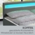 ArtLife Polsterbett Sevilla 140 x 200 cm - Bett mit Matratze, Lattenrost & LED – Holz & Kunstleder - grau – Jugendbett Gästebett Einzelbett - 4