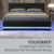 ArtLife Polsterbett Toulouse 140x200 cm – Bett mit Lattenrost, Kopfteil, LED-Leiste & Stauraum – Modernes Bettgestell - Bezug Kunstleder in Schwarz - 4