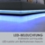 ArtLife Polsterbett Toulouse 140x200 cm – Bett mit Matratze, Lattenrost, Kopfteil, LED & Stauraum – Modernes Bettgestell - Bezug aus Kunstleder grau - 5