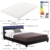 ArtLife Polsterbett Verona 120 × 200 cm - Bett komplett mit LED-Beleuchtung, Matratze und Lattenrost - Kunstleder Bezug - schwarz – Jugendbett - 2