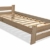 Best For You Massivholzbett Doppelbett Futonbett Massivholz Natur Seniorenbett erhöhtes Bett aus 100% Naturholz mit Kopfteil und Lattenrost viele Größen (90x200cm) - 1
