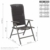 BRUBAKER 2er Set Gartenstühle Milano - Gepolsterte Klappstühle - 8-fach verstellbare Rückenlehnen - Stühle aus Aluminium - Wetterfest - Silbergrau - 3