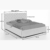 Designer Bett mit Bettkasten ELSA Samt-Stoff Polsterbett Lattenrost Doppelbett Stauraum Holzfuß schwarz (Altweiß, 180 x 200 cm) - 2