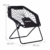 Relaxdays Bungee Stuhl WEBSTER, elastischer Outdoor Gartenstuhl mit Nackenkissen, faltbar, bis 100 kg, schwarz-grau - 3