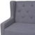 vidaXL Sofa 2-Sitzer Stoff Skandinavisch Grau Polstersofa Loungesofa Sitzmöbel - 5