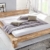 WOODLIVE DESIGN BY NATURE Massivholz-Bett Kavas aus Wildeiche, Balkenbett, massives Holzbett als Doppel- und Komfortbett verwendbar (200 x 200 cm) - 9